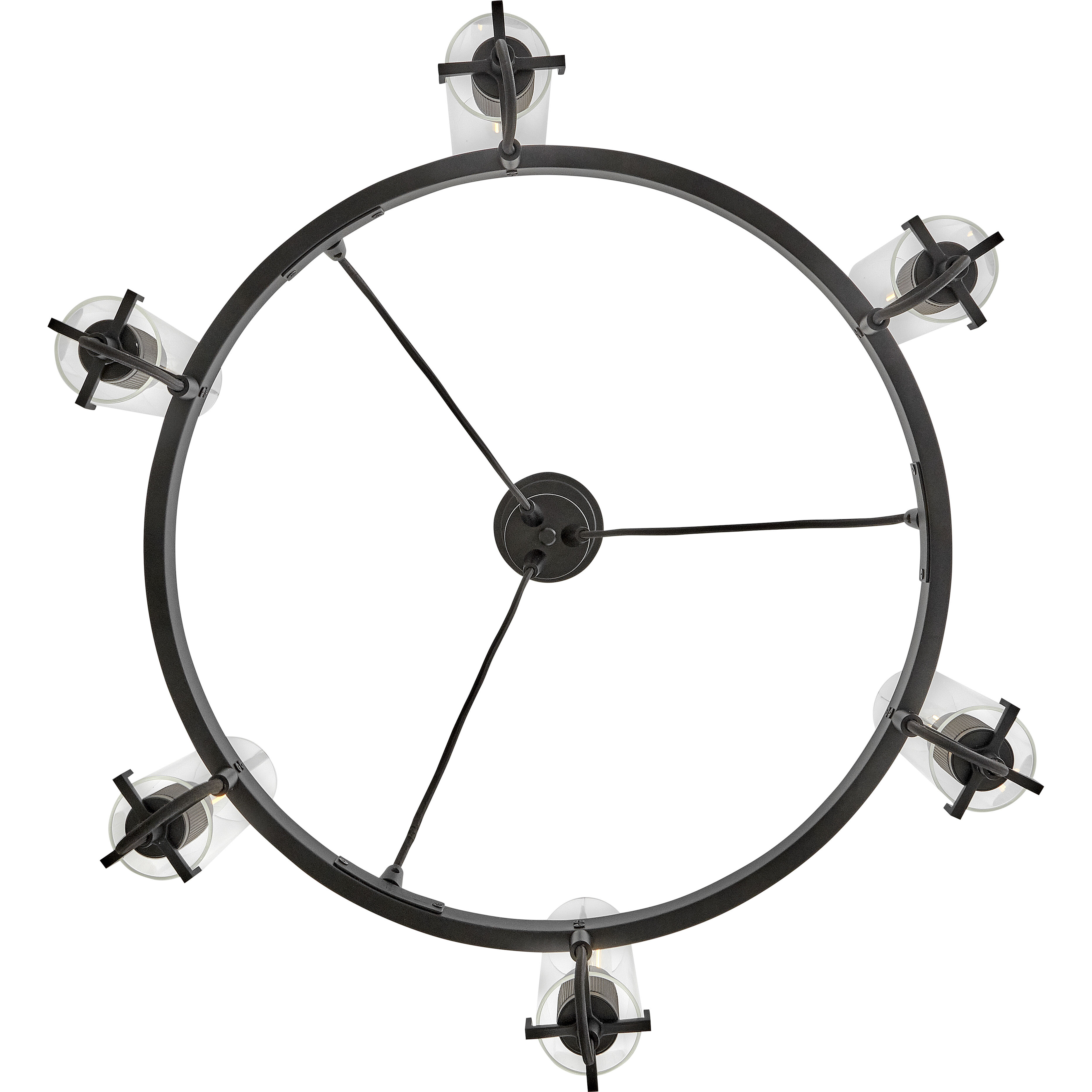 Ryden 6 Light 28 inch Black Chandelier Ceiling Light