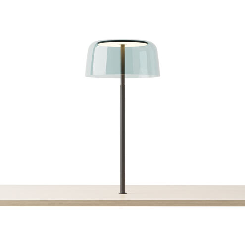 Yurei 14 inch 14.00 watt Matte Black Co-Working Lamp Portable Light in Acrylic Blue