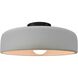 Radiance Collection - Spire LED 16 inch Matte White and Matte Black Semi-Flush Ceiling Light in Dedicated LED, 16W x 6.5H, Form+Finish+Function