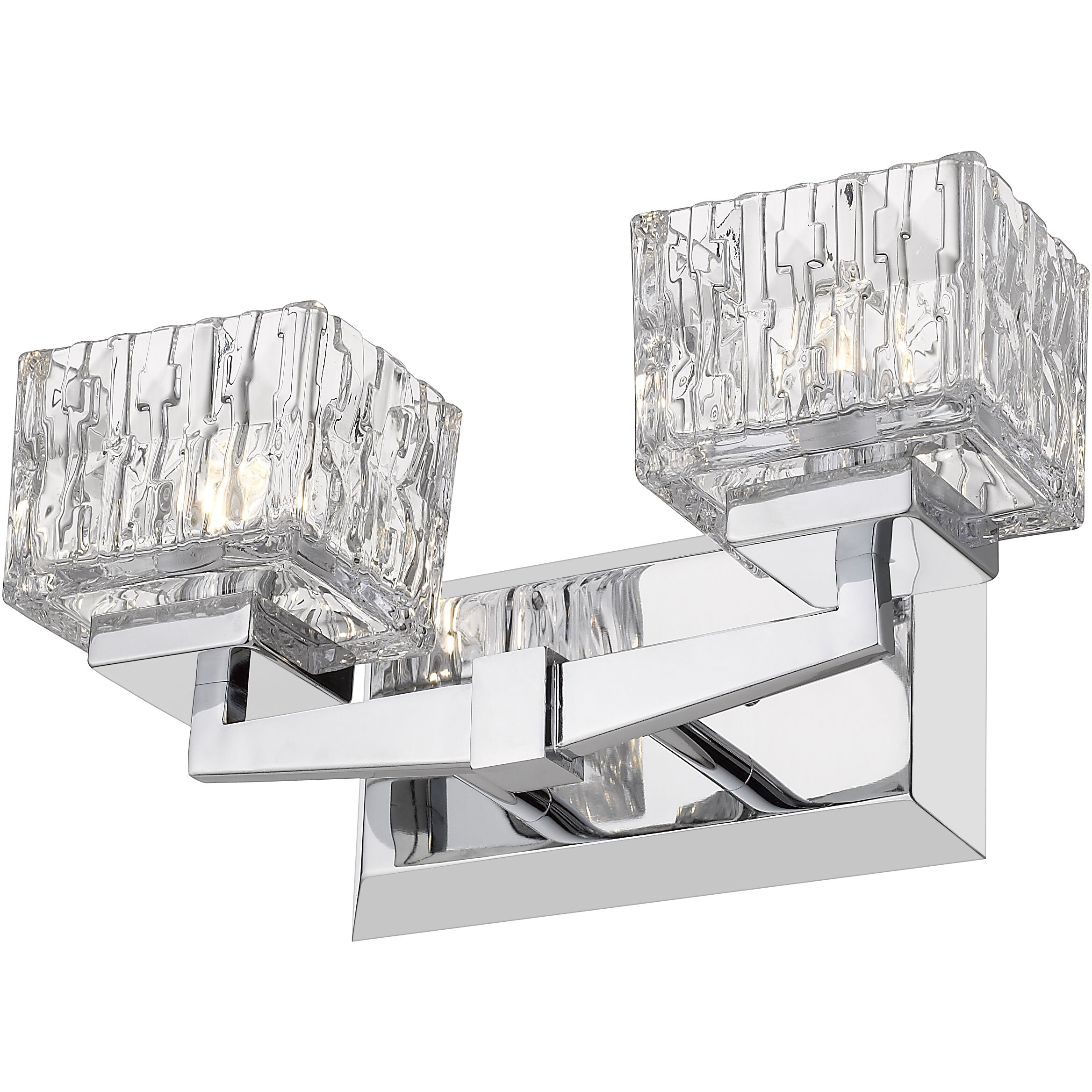 Rubicon 2 Light 13.5 inch Chrome Vanity Wall Light in G9