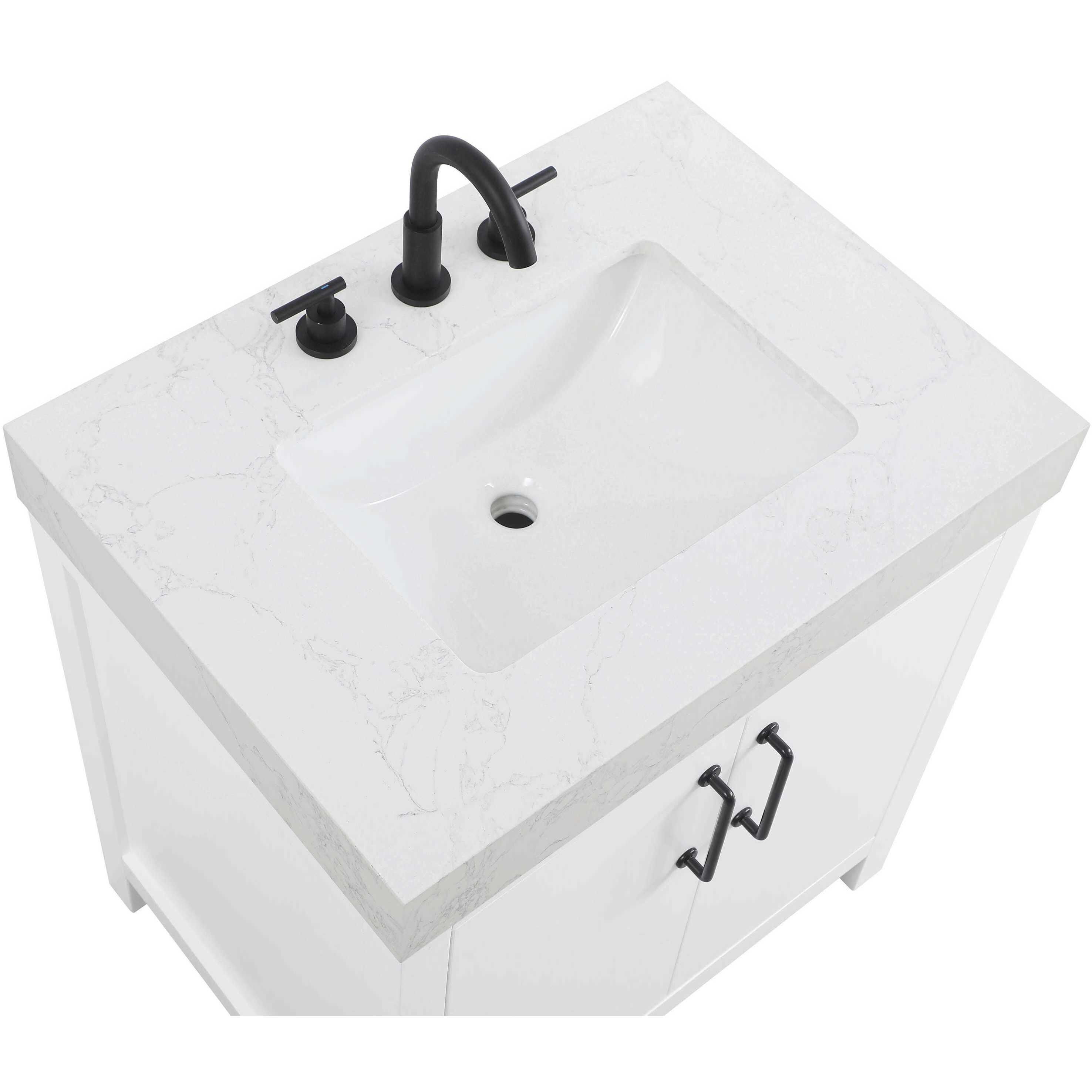 Nathan 30 X 34 inch White Bathroom Vanity Cabinet