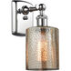 Ballston Cobbleskill 1 Light 5 inch Polished Chrome Sconce Wall Light in Mercury Glass, Ballston