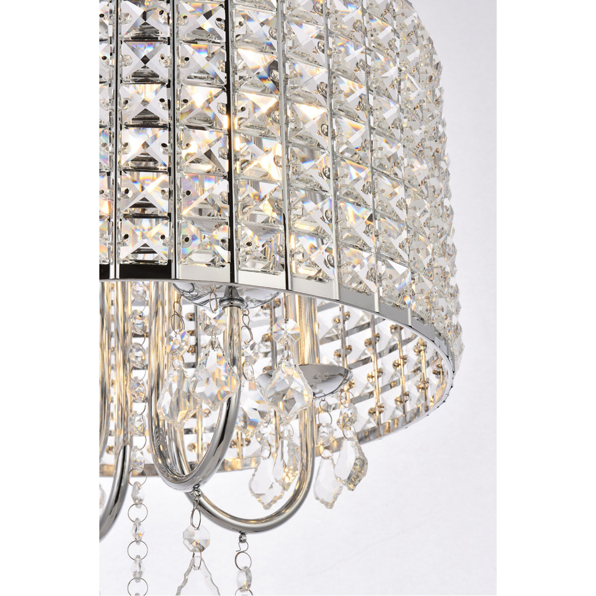 Elise 4 Light 14 inch Chrome Flush Mount Ceiling Light