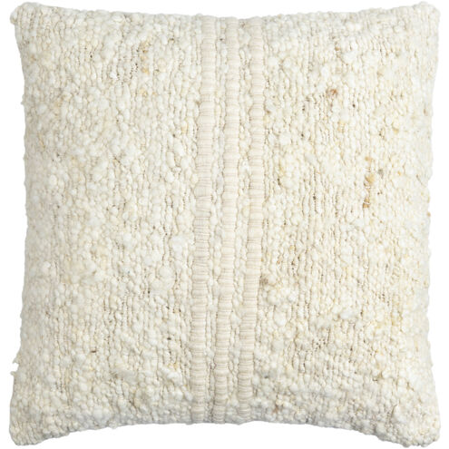 Neutral 18 X 18 inch Cream Accent Pillow