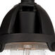 Nouveau 2 Dover LED 4.5 inch Matte Black Semi-Flush Mount Ceiling Light in Seedy Glass