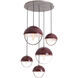 Mavisten Edition Copernica LED 30 inch Pewter Pendant Ceiling Light in Oxblood