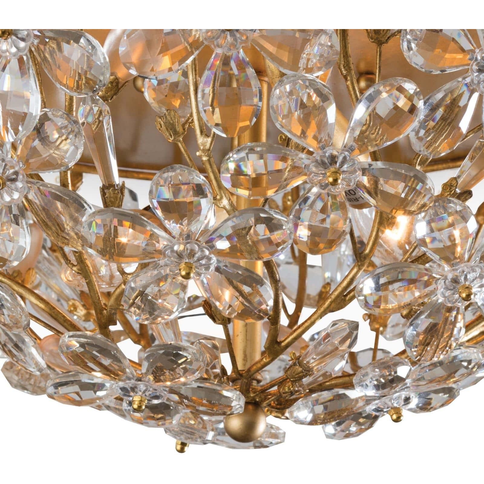 Cheshire 2 Light 14 inch Gold Leaf Flush Mount Ceiling Light