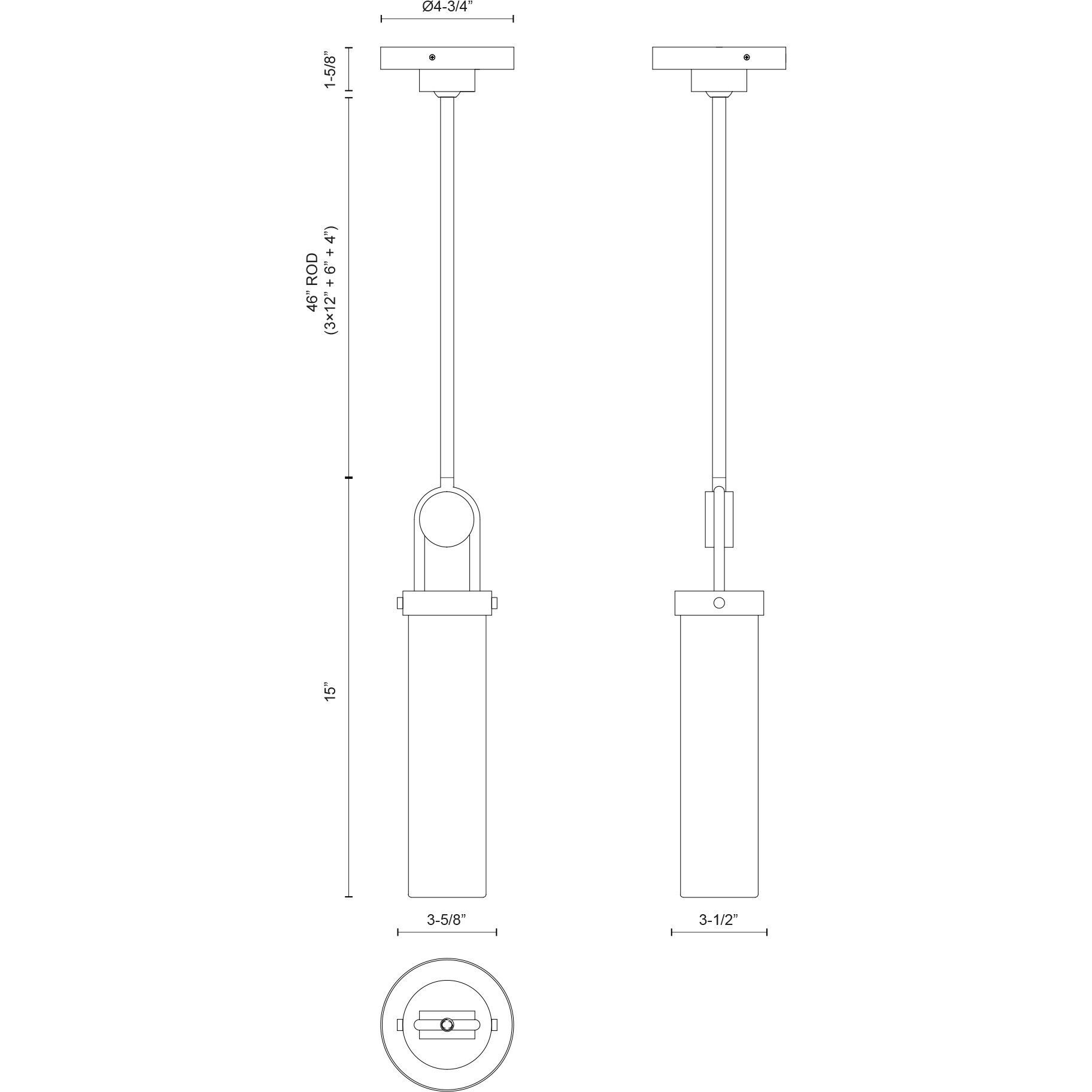 Wynwood Pendant Ceiling Light in Vintage Brass