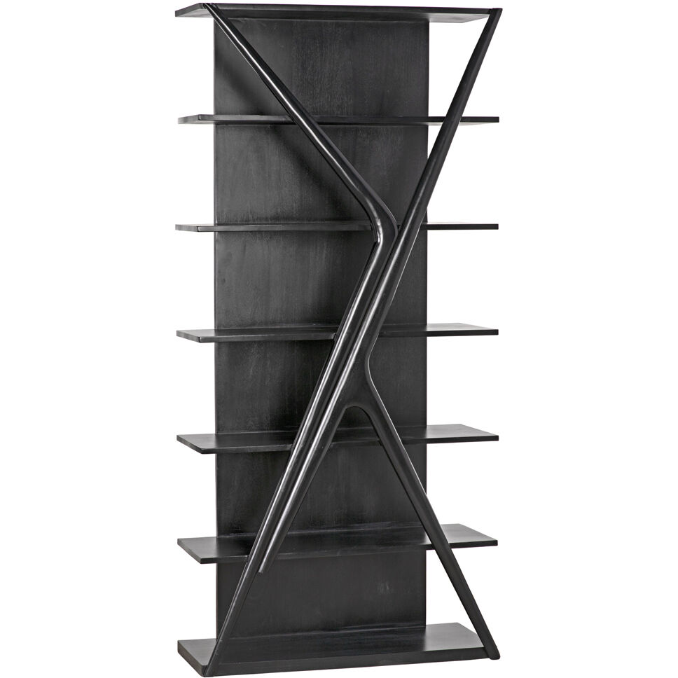 Vetra Hand Rubbed Black Bookcase