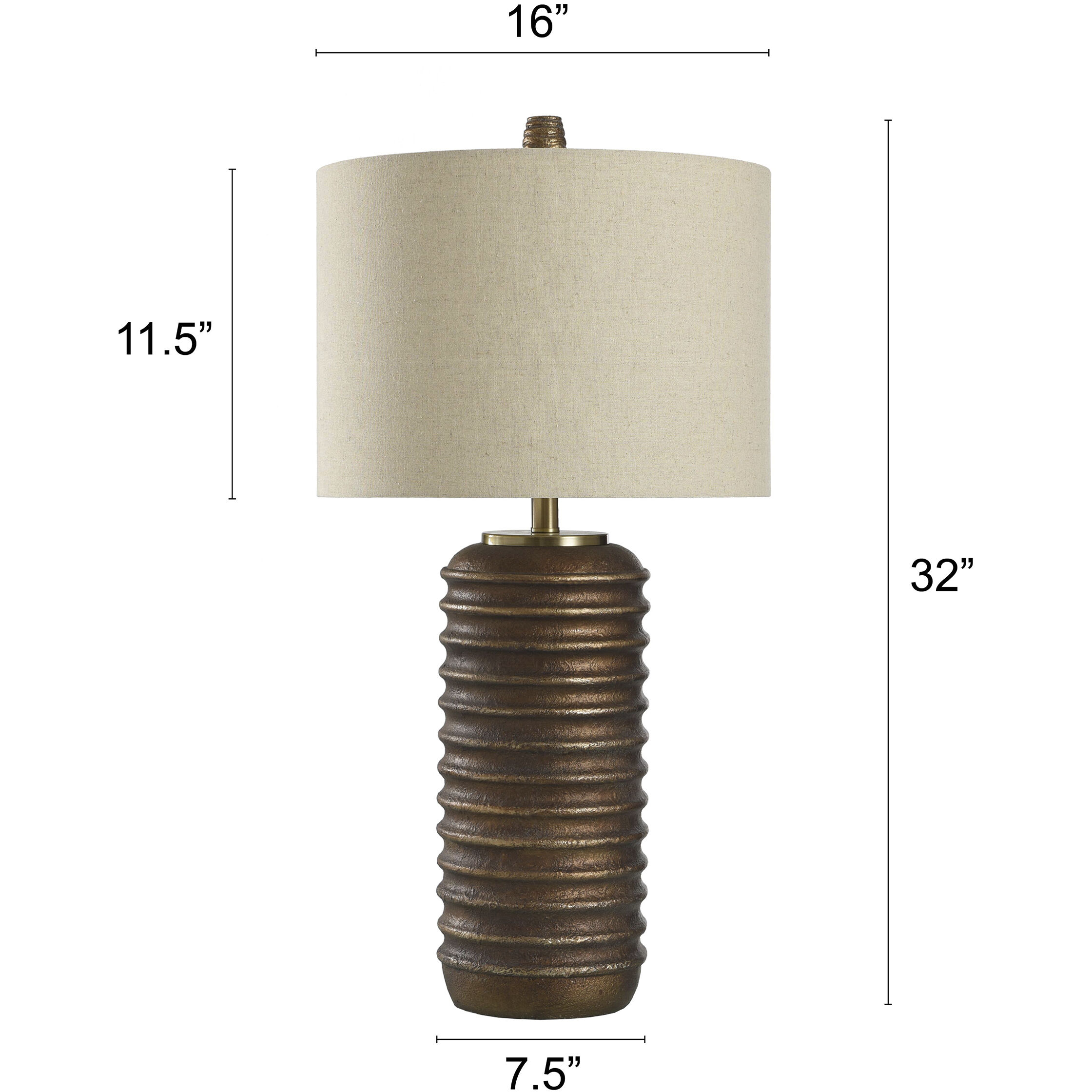 Ella 32 inch 150.00 watt Bronze Oak Table Lamp Portable Light