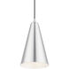 Dulce 1 Light 7 inch Brushed Aluminum with Polished Chrome Accents Mini Pendant Ceiling Light