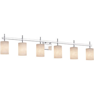 Clouds 6 Light 51 inch Brushed Nickel Bath Bar Wall Light in Square Flared, Incandescent