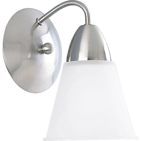 Etched Glass 1 Light 6 inch Brushed Nickel Bath Vanity Wall Light