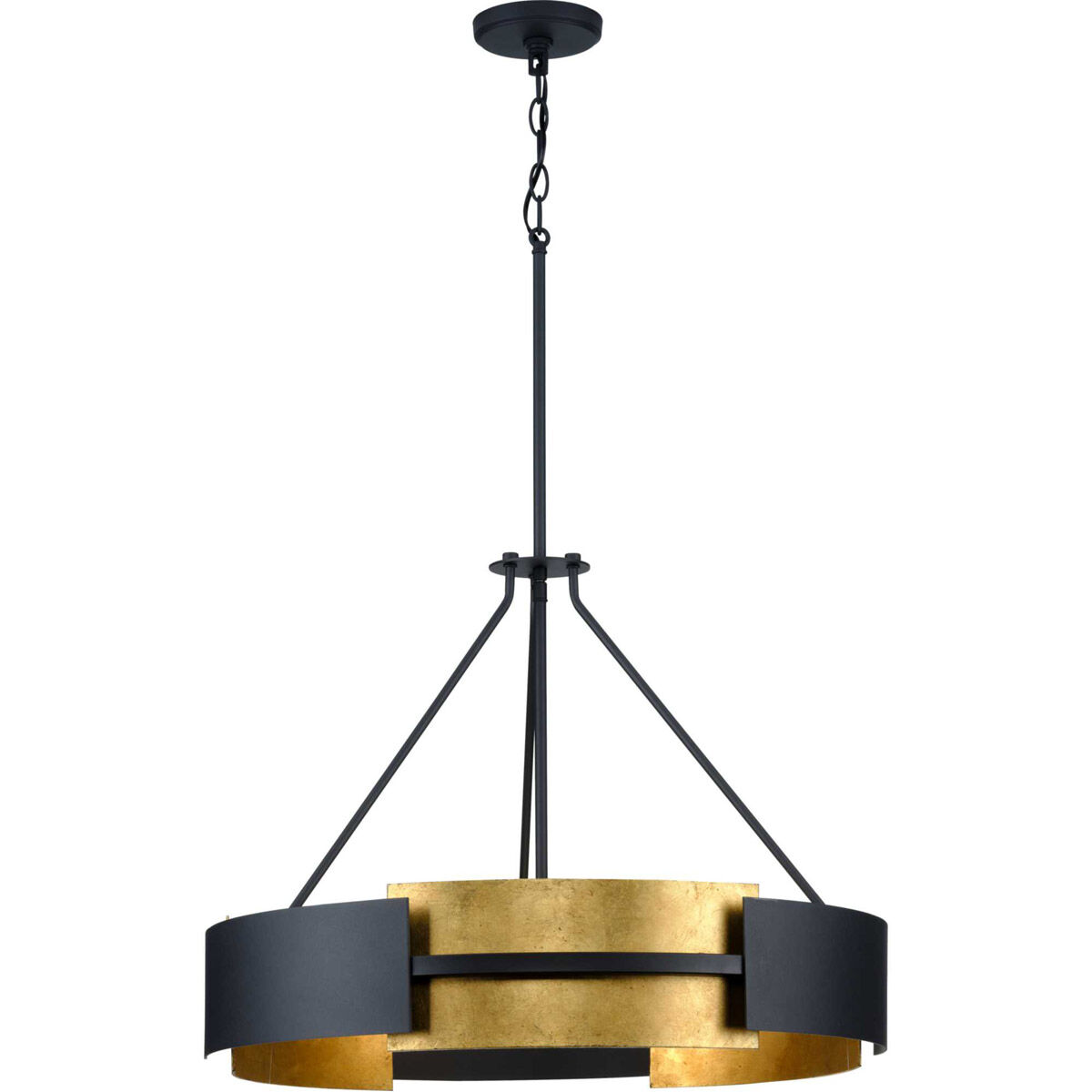 Lowery 5 Light 26 inch Textured Black Pendant Ceiling Light, Design Series