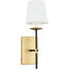 Eclipse 1 Light 5 inch Brass and Black Wall sconce Wall Light