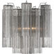 Addis Bath Wall Light in Tronchi Glass Smoke