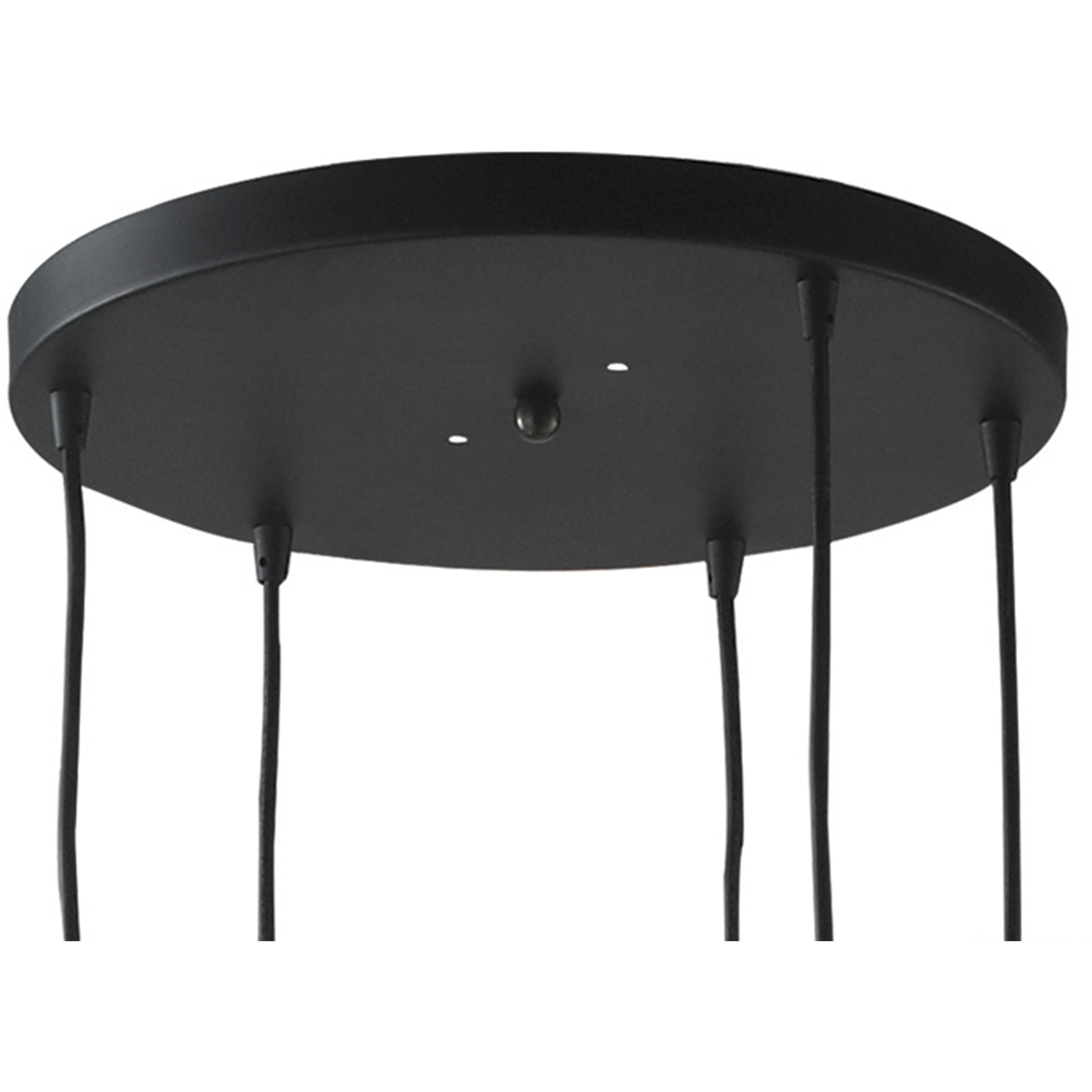 Box 5 Light 21 inch Oil Rubbed Bronze with Copper Chandelier Ceiling Light