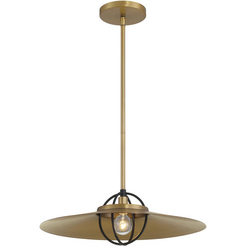 Newburie 1 Light 17 inch Legacy Brass and Dark Matte Black Pendant Ceiling Light