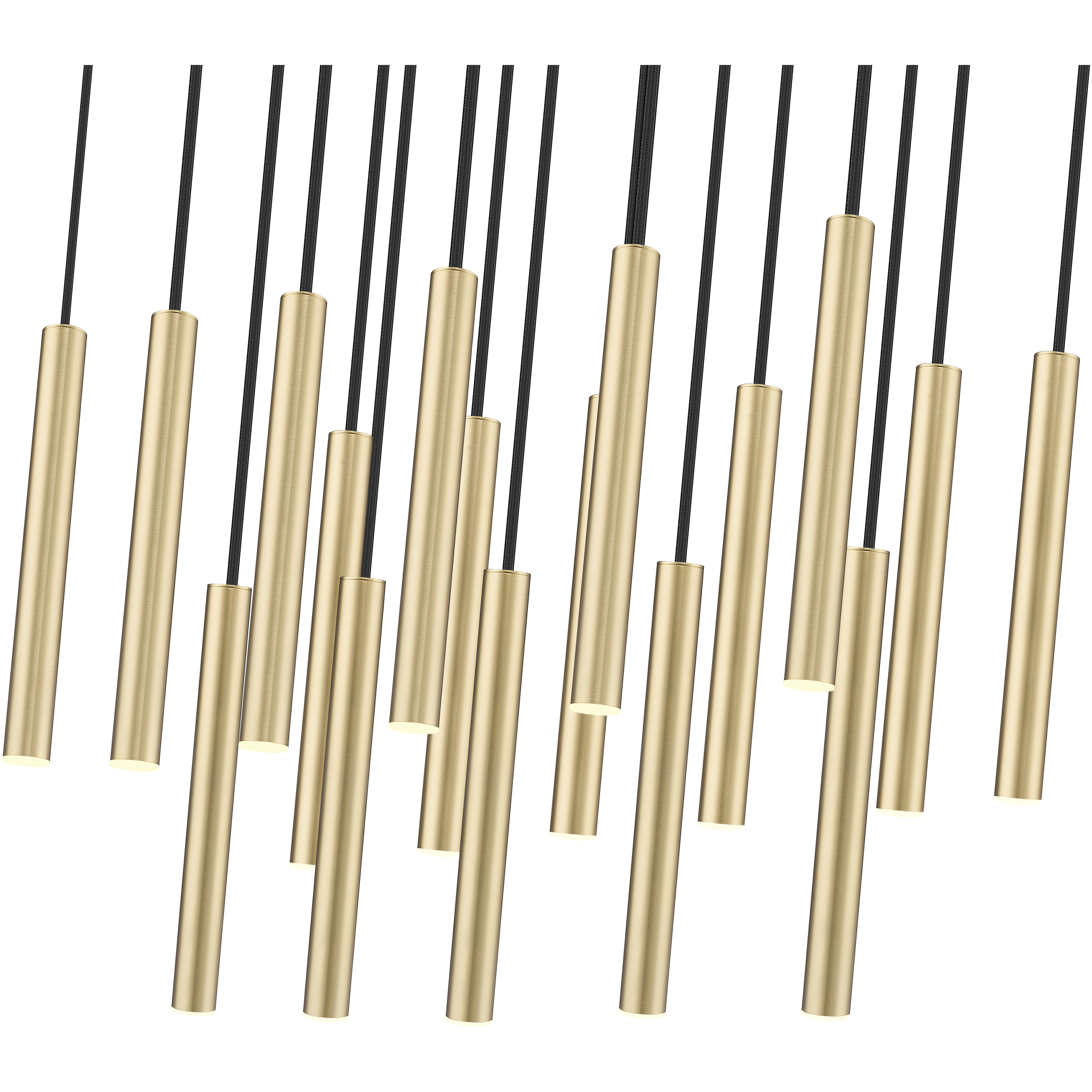 Forest Linear Chandelier Ceiling Light in Modern Gold