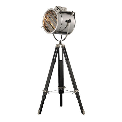 Glamis St 67 inch 100 watt Chrome with Black Floor Lamp Portable Light