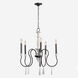 Brownell 5 Light 24.5 inch Anvil Iron with Antique White Chandelier Ceiling Light