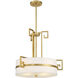 Quatrain 4 Light 22.75 inch True Gold Pendant Ceiling Light