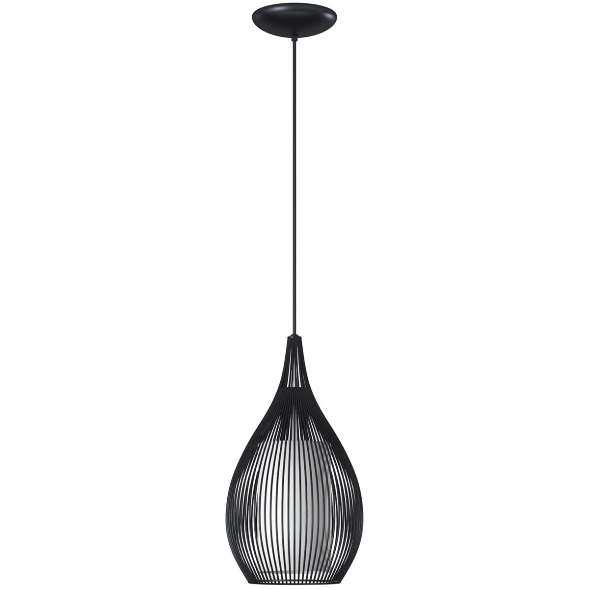 Razoni 1 Light 7.5 inch Black Mini Pendant Ceiling Light