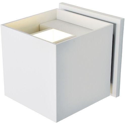 Square LED 4.75 inch White Outdoor Wall Sconce