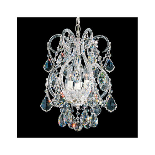Olde World 4 Light Polished Silver Mini Pendant Ceiling Light in Heritage