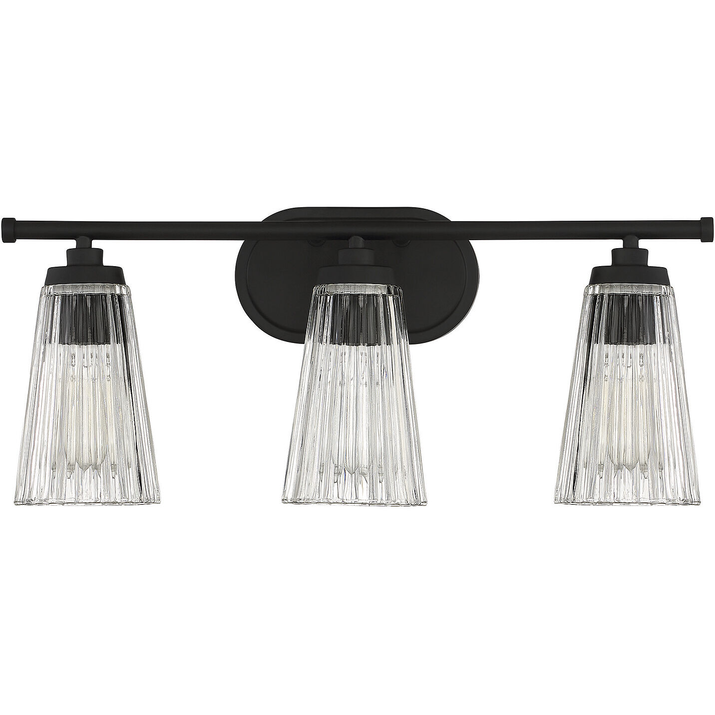 Chantilly 3 Light 22 inch Black Bathroom Vanity Light Wall Light, Essentials