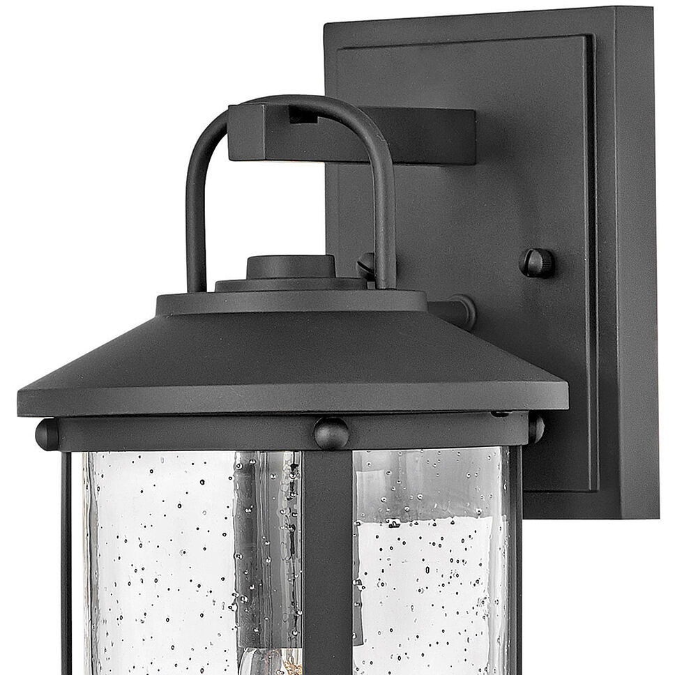 Estate Series Lakehouse LED 15 inch Black Outdoor Wall Mount Lantern, Small