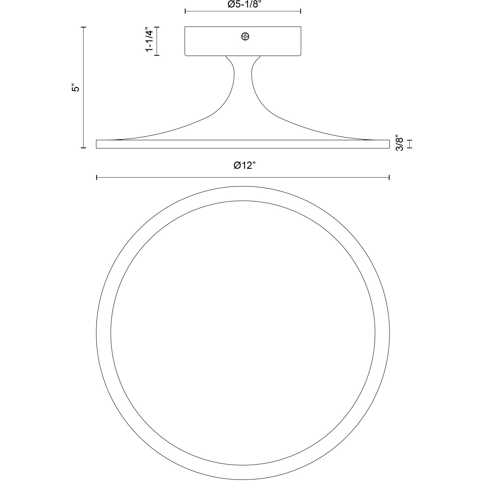 Alora Mood Issa LED 12 inch White Semi-Flush Mount Ceiling Light