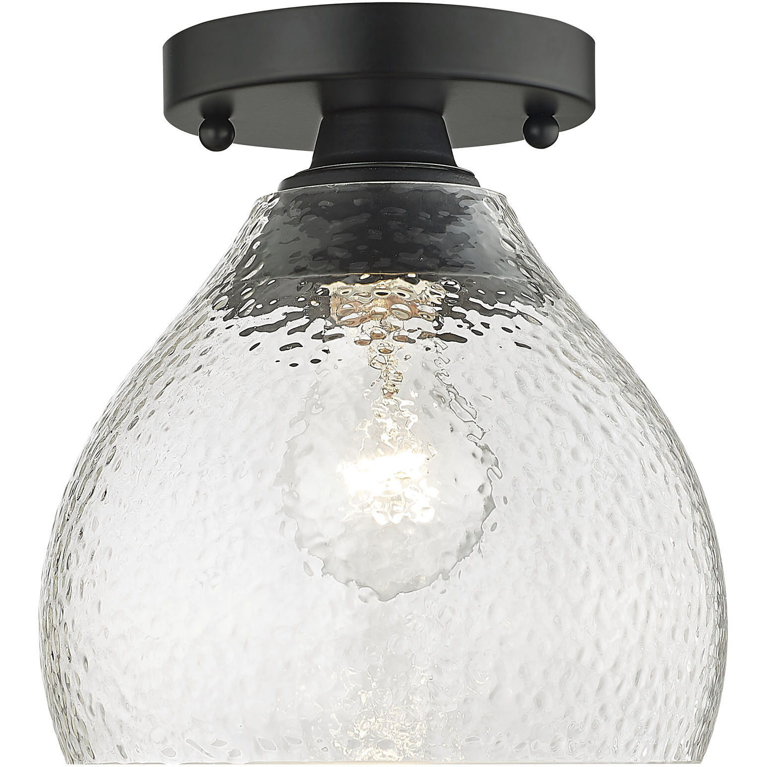 Ariella 1 Light 7.38 inch Matte Black Semi-Flush Mount Ceiling Light