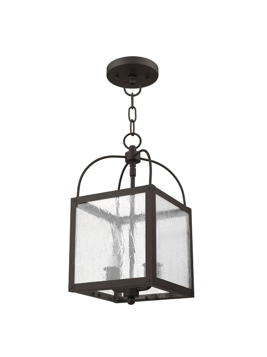 Milford 2 Light 8 inch Bronze Convertible Mini Pendant/Ceiling Mount Ceiling Light