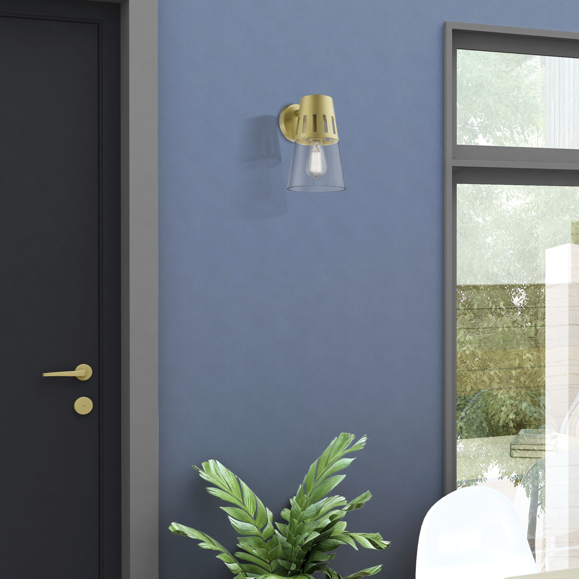 Covington 1 Light 11 inch Soft Gold Outdoor Wall Lantern, Medium