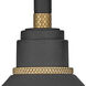 Foundry Classic Outdoor Barn Light in Textured Black, Gooseneck