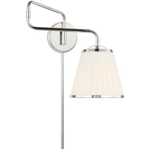 Esther 27.38 inch 60.00 watt Polished Nickel Swing Arm Sconce Wall Light