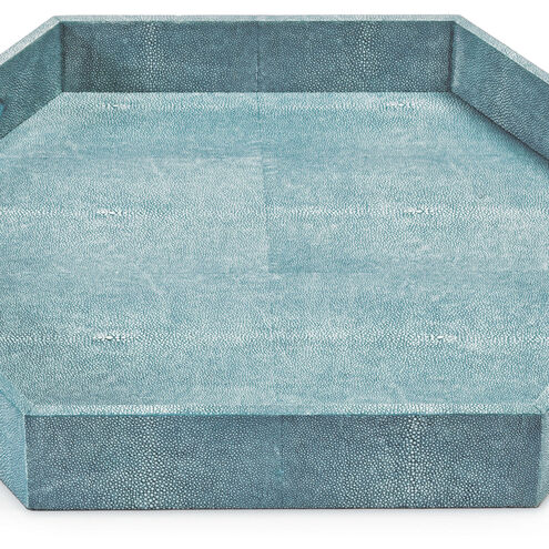 Hex Turquoise Serving Tray