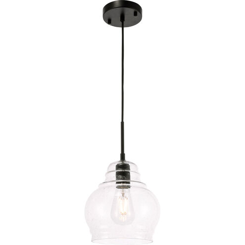 Pierce 1 Light 8 inch Black Pendant Ceiling Light