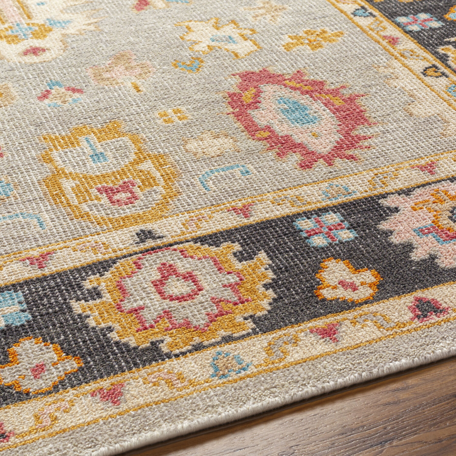 Kars 120 X 30 inch Black Rug, Runner