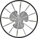 Eli 12 inch Brushed Nickel with Silver Blades Fan