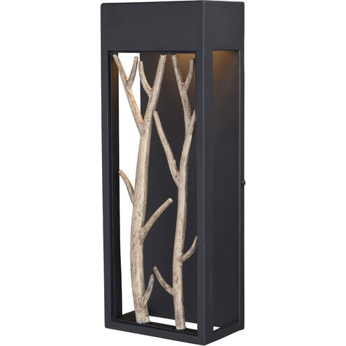Ocala LED 15.5 inch Textured Black and Poplar Outdoor Wall