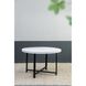 Anita 47.2 inch White Wash/Black Dining Table