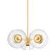 Kert 6 Light 27 inch Aged Brass Chandelier Ceiling Light