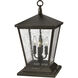 Heritage Trellis LED 20 inch Regency Bronze Outdoor Pier Mount Lantern