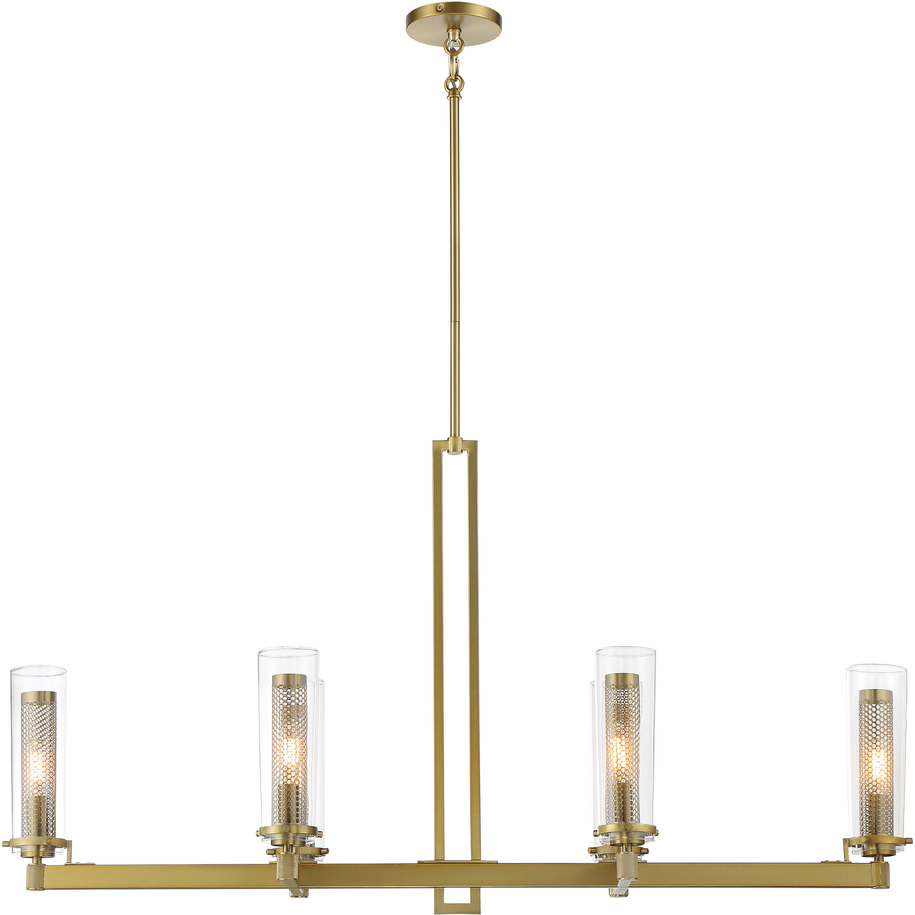 Emmerham 6 Light 44 inch Soft Brass Island Light Ceiling Light