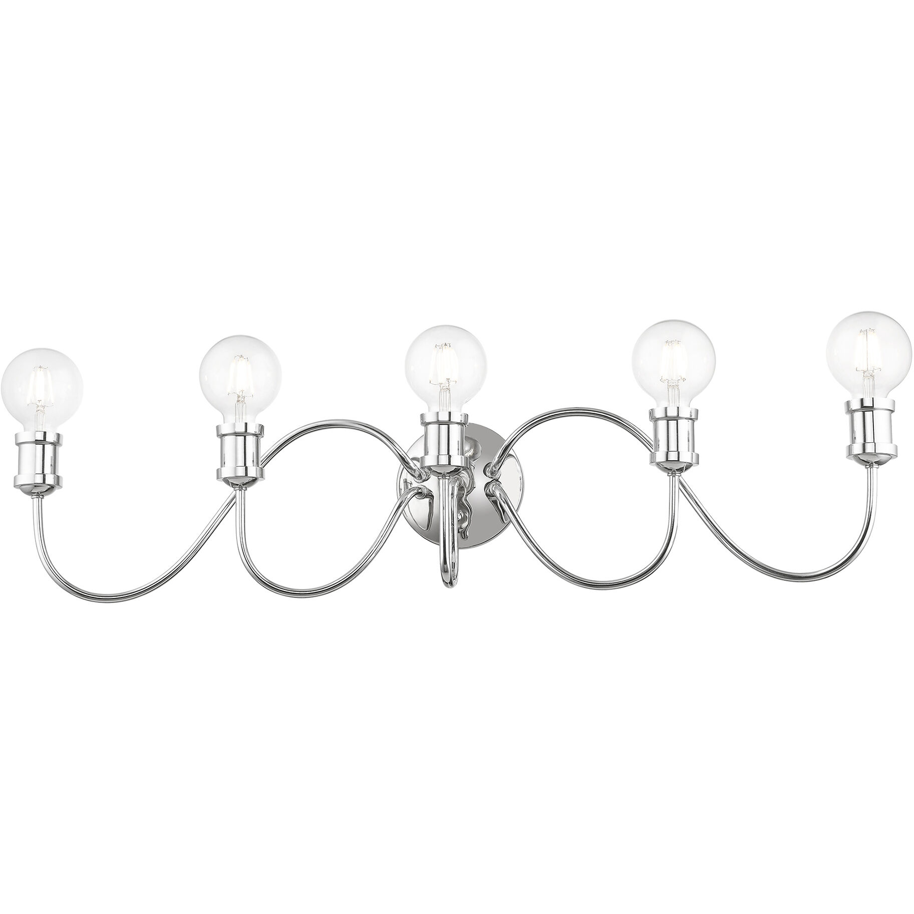 Lansdale 5 Light 34 inch Polished Chrome Vanity Sconce Wall Light, Large