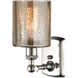 Ballston Cobbleskill LED 5 inch Polished Nickel Sconce Wall Light in Mercury Glass, Ballston
