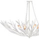 River Reed 6 Light 34 inch White Chandelier Ceiling Light, Basin