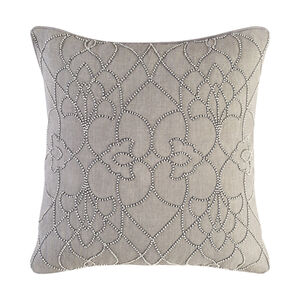 Dotted Pirouette 18 X 18 inch Medium Gray and Charcoal Throw Pillow